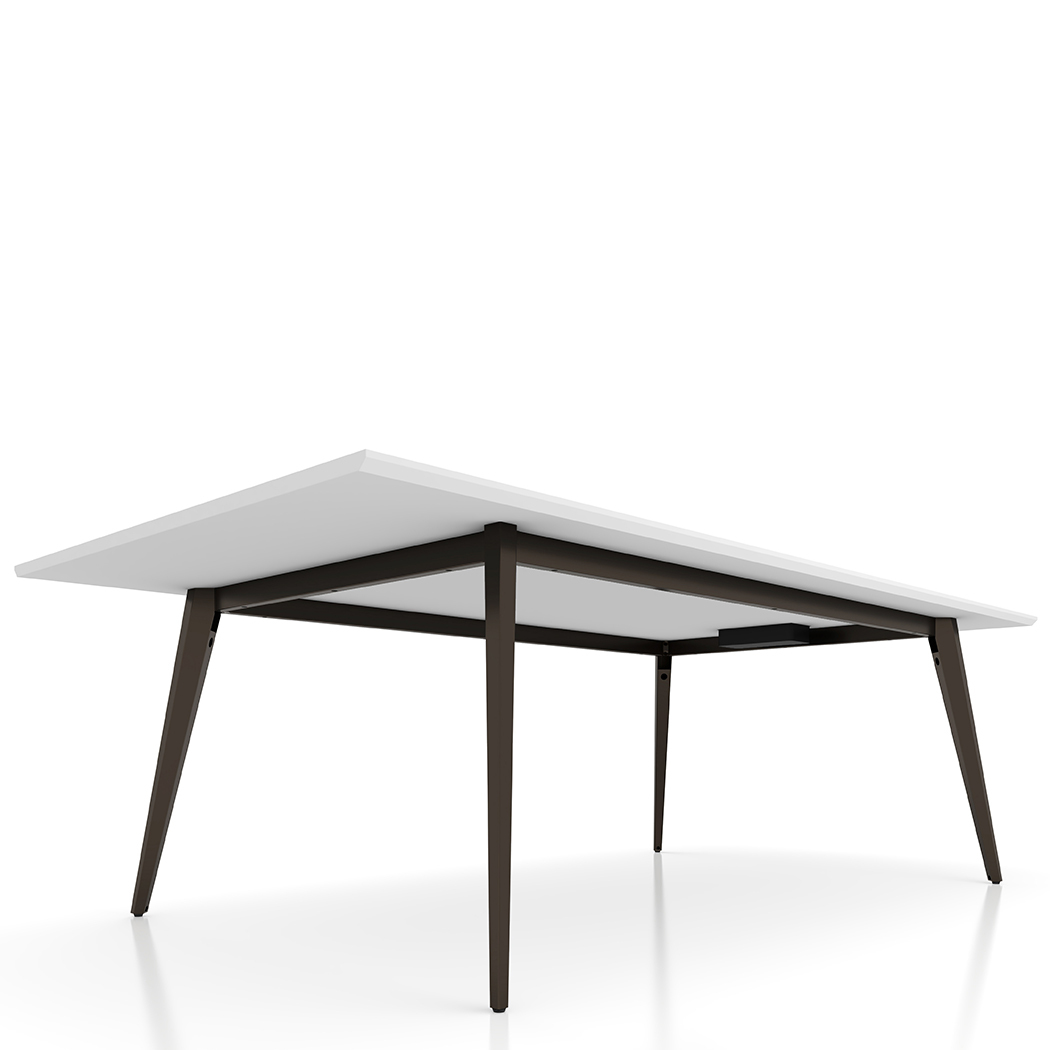   Esma 2.4m Meeting Table White and Grey