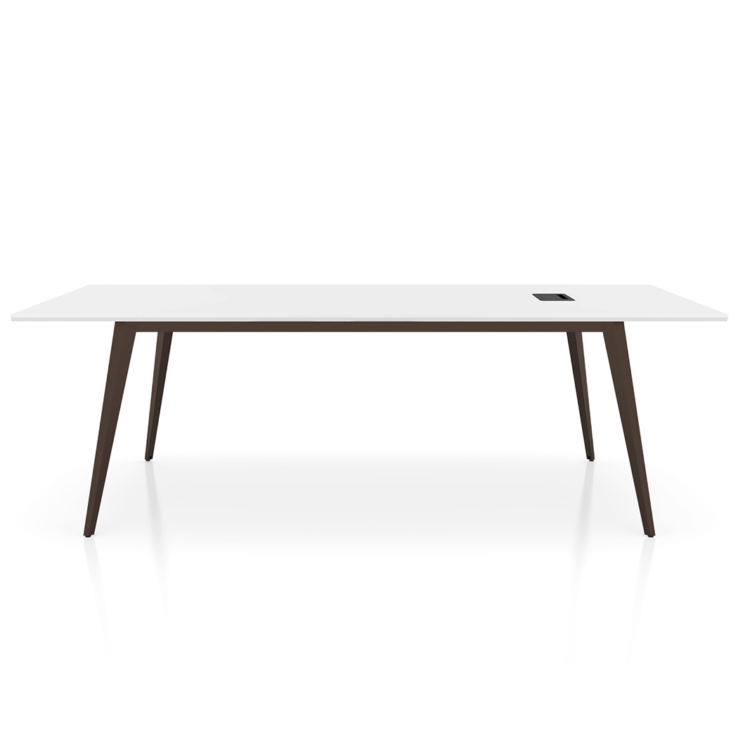   Esma 2.4m Meeting Table White and Grey