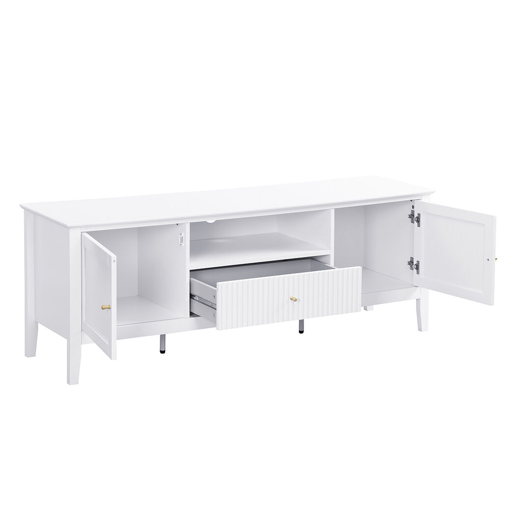   Zara Fluted Entertainment Unit 150cm White