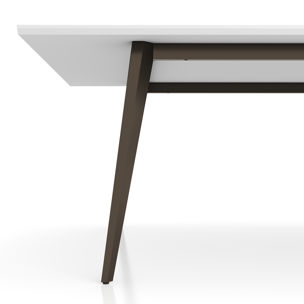   Esma 2.4m Meeting Table White and Grey