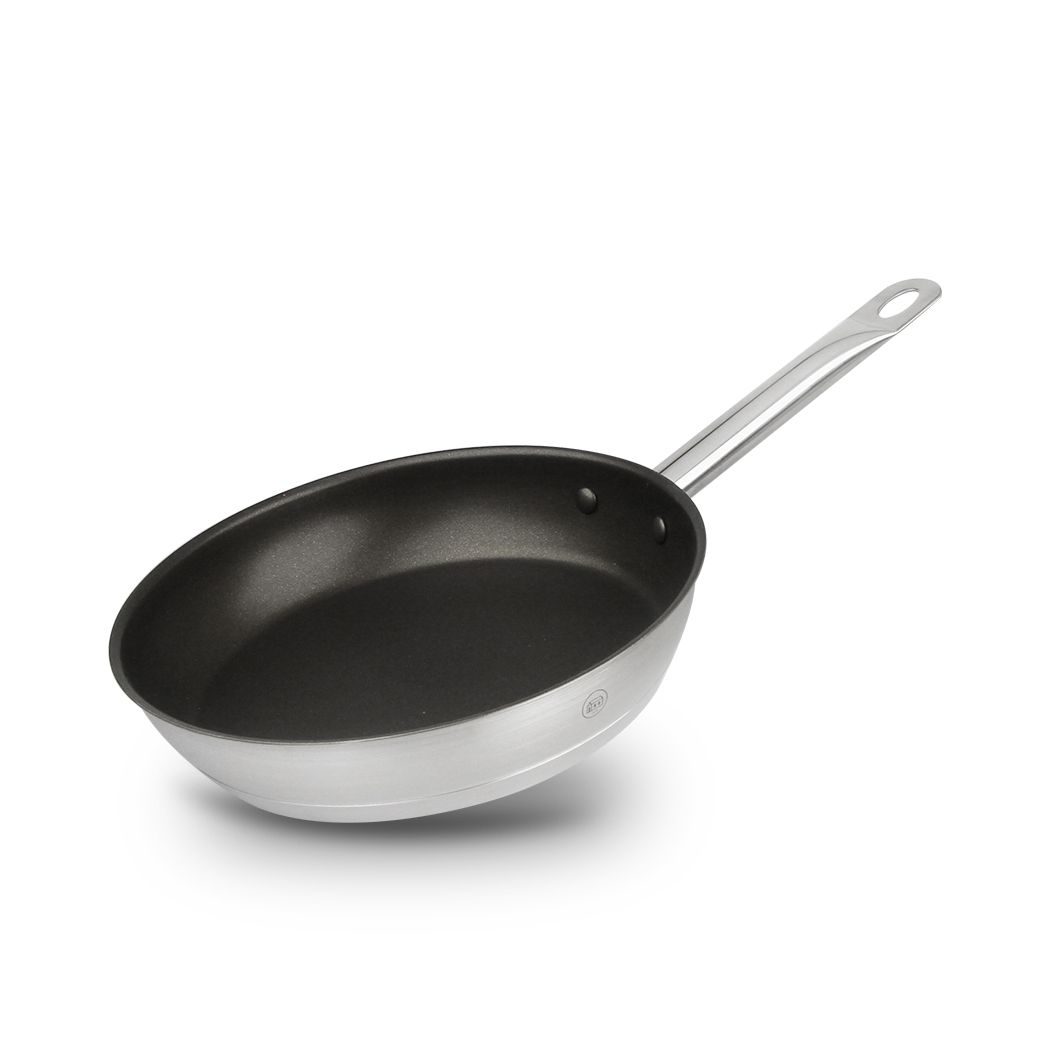 Pro-X 28Cm Frying Pan Stainless Steel Stick Non W/ Cookware Coating