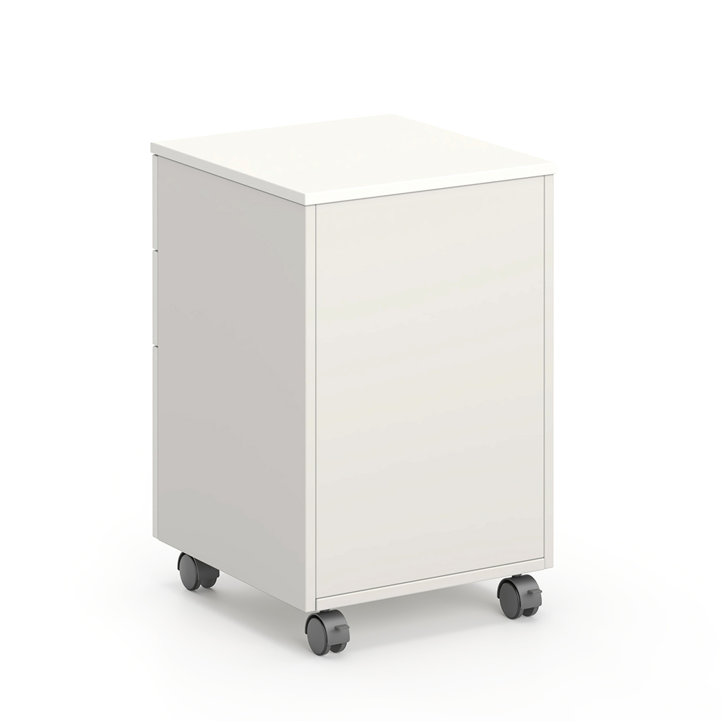   Emery Mobile Pedestal Filing Drawers Cabinet White