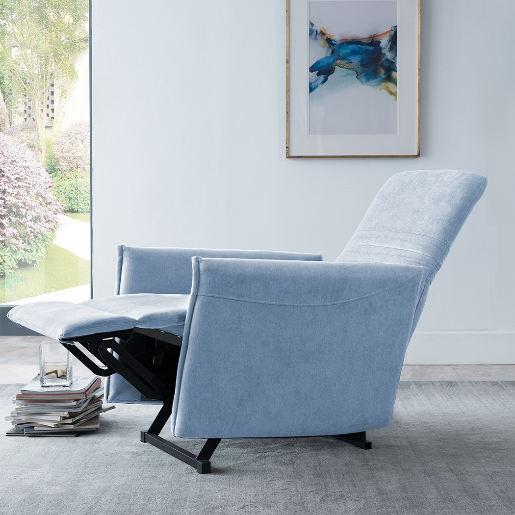   Perth Pushback Recliner Chair Blue
