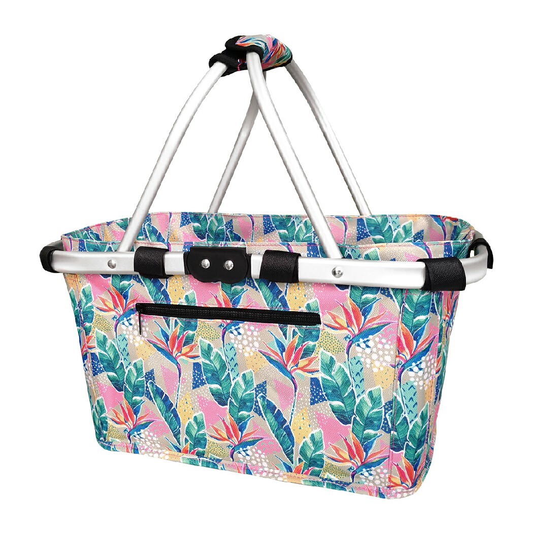 Sachi Carry Shopping Picnic Basket Collapsible Tote Carry