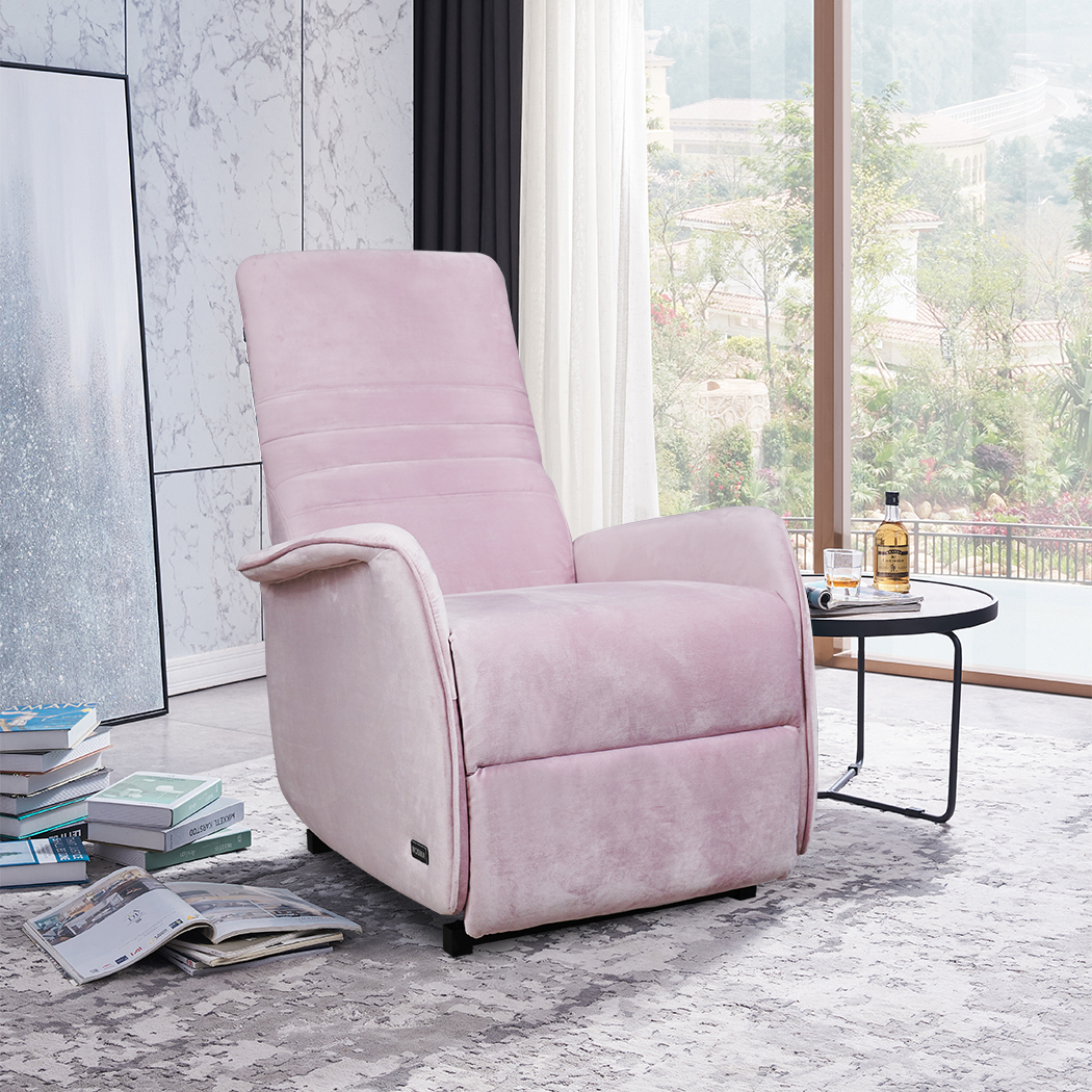  Tully Pushback Recliner Chair Pink