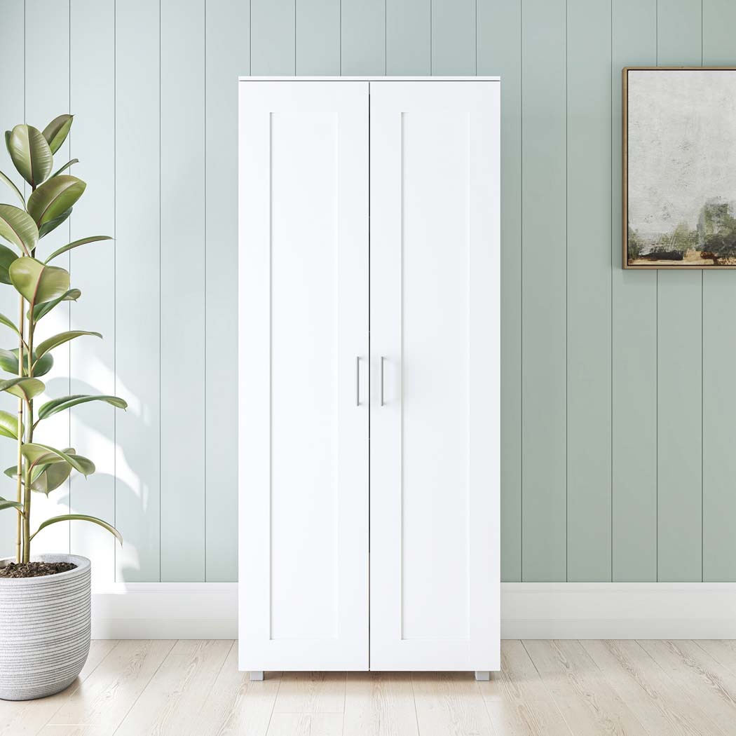   Montreal White Display Storage Cabinet -  Double Door